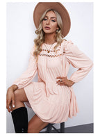Canyon Pocketed Tiered Babydoll Dress Blush