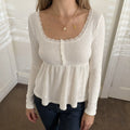 Goddess Knit Lace Square Top