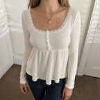 Goddess Knit Lace Square Top
