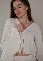 Celeste - Ruffled Cotton Lounge Set