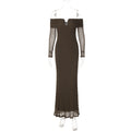 off Shoulder Mid Length Dress