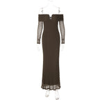 off Shoulder Mid Length Dress