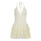 Adaley Lace Tiered Mini Dress