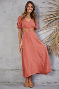 Neoma Cutout Maxi Dress Bright Blush