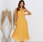 Promotions Slit Maxi Dress Mustard