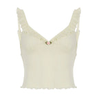 Ailin Ruffle Knit Crop Top