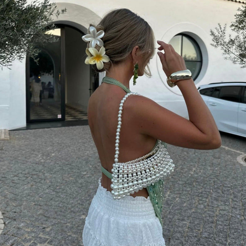 Verena Embroidered Halter Top