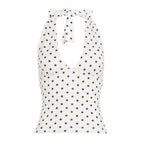 Quincey Ribbed Halter Crop Top