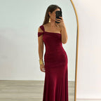 Elara Maxi Dress Maroon