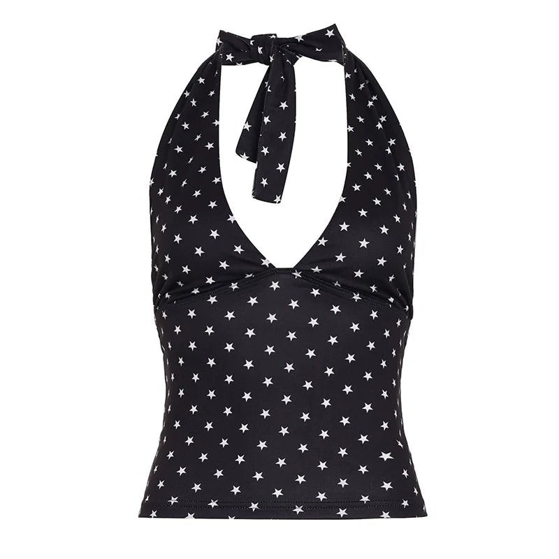 Quincey Ribbed Halter Crop Top