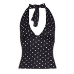 Quincey Ribbed Halter Crop Top