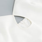 White Spaghetti Strap DiamondS Slit Dress