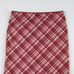 Mariah Low Waist Plaid Skirt