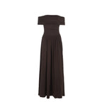 Dahlia Off Shoulder Dress Brown