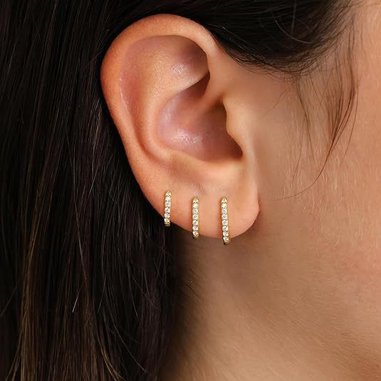 3-Piece Gold Tone Baroque Pearl Earring Set