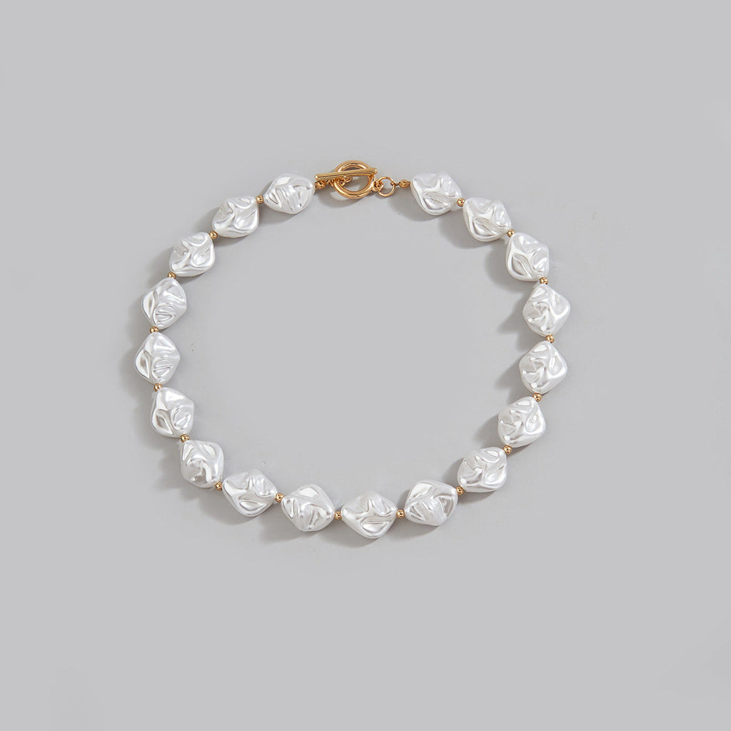 Vintage Baroque Pearl Irregular Statement Necklace