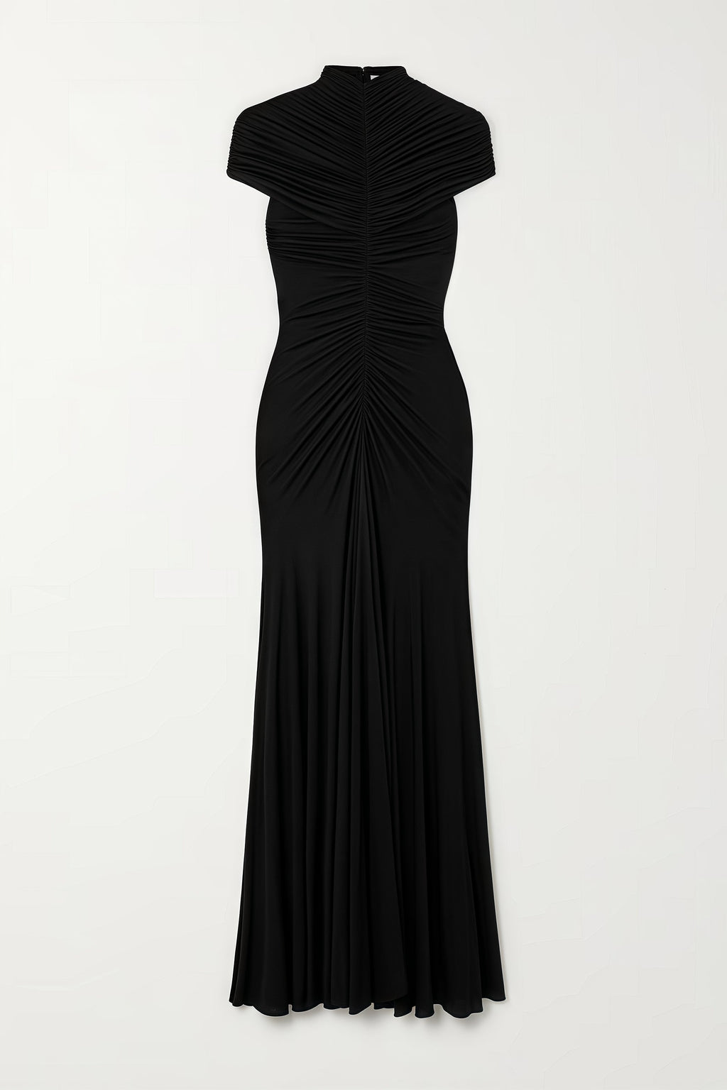 Corake Black Mesh Pleated Maxi Dress