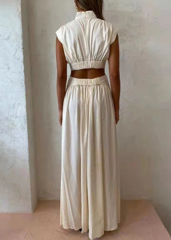 Isla Cut-Out Maxi Set Sleeveless High-Neck Two-Piece