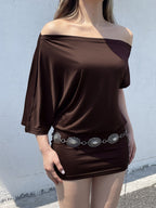 Lianne Ruched One-Shoulder Mini Dress