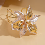 Floral Pattern Metal Line Open Bracelet