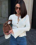 Rey Ribbed Polo Knit Top