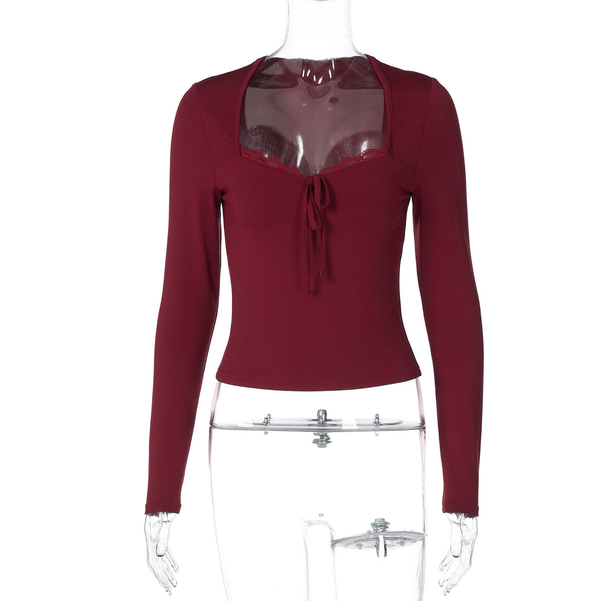Morghan Lace Asymmetric Crop Top