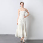 Marta Boutique Women's Evening Dress with Lace Top and Flowing Skirt Statement Occasion Edit