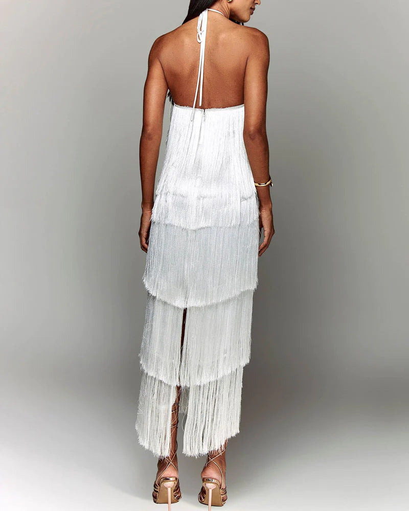 Dorotea Exclusive Luxury Dress with Tassels Boutique Collection