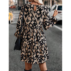 Maribel Premium Women's Blouse Dress with a Fine Floral Pattern and a Flattering Cut Boutique Collection