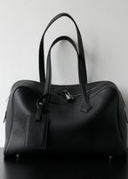 Amara - Pebbled Leather Travel Tote Bag