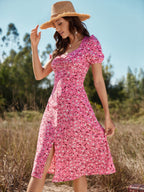 Iliana Cotton Tiered Midi Dress