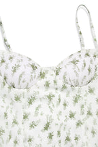 Glamorous Solid Sweetheart Summer Chiffon Mini Sundress - Green