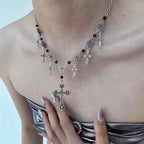 Cross Pendant Dark Gothic Hiphop Sweet Cool Necklace