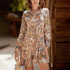 Raina Printed Button Down Shirt Dress FINAL