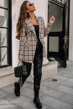 Double Breasted Plaid Blazer