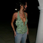 Verena Embroidered Halter Top