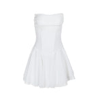 Fring Tube Dress White