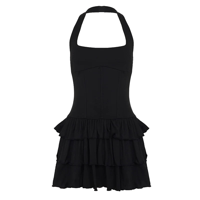 Aziya Halter Pleated Mini Dress