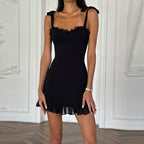 Daniela Bow Detail Mini Dress