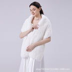 Bridal Wedding Fauxfur Dress Long Winter Scarf