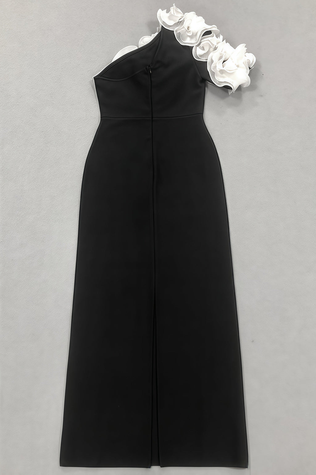 Zephyr Black 3D Floral Midi Dress