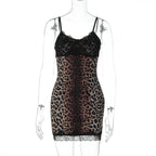 Laiyla Leopard Lace Halter Dress