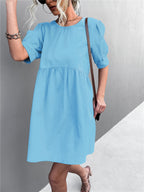Marketa Puff Sleeve Babydoll Dress