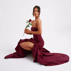 Ladies' sexy off shoulder, sexy off shoulder strapless, hip hugging, irregular wave fashion party dress