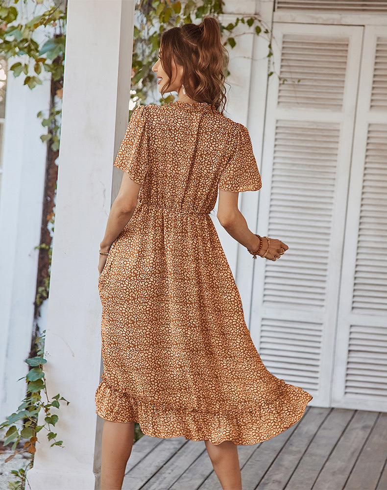 Magic Touch Smocked Maxi Dress Burnt Sun