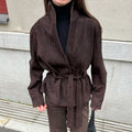Novella Suede Belted Jacket