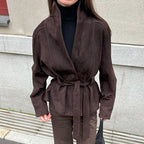 Novella Suede Belted Jacket