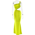 Pathy Maxi Dress Neon Green