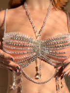 Fever Vibrant Shimmering Beaded Cami Top