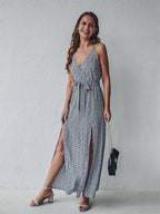 Hope Remains Floral Midi Slip Dress Black